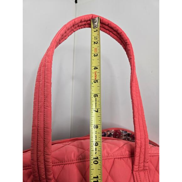 Vera Bradley NWT Quilted Medium Travel Bag trolley sleeve Blush Sienna - Picture 15 of 17